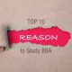 reasons to study bba